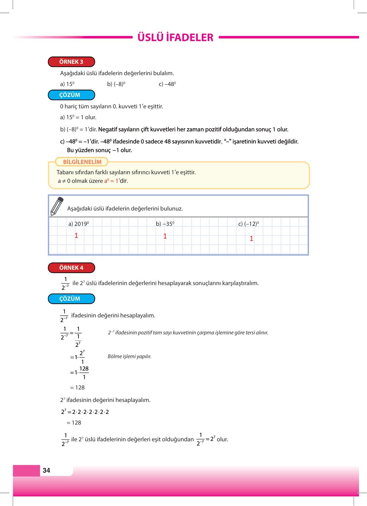 8 Sınıf Matematik Sayfa 34 Cevabı Meb Yayınları derskitabicevaplarim