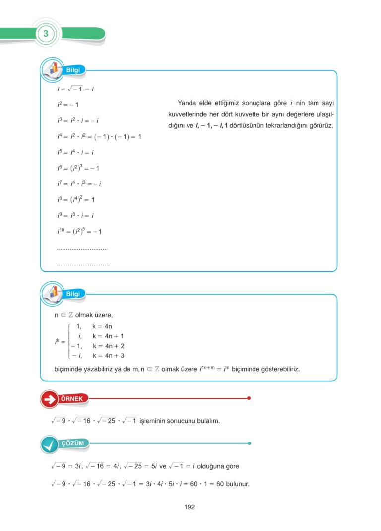 10 Sınıf Matematik Anka Yayınları Sayfa 192 Cevapları