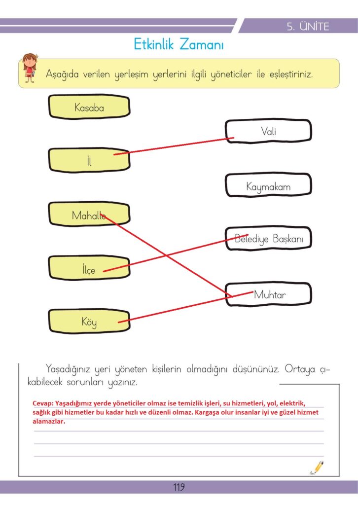 3 Sınıf Hayat Bilgisi Meb Yayınları Sayfa 119 Cevapları