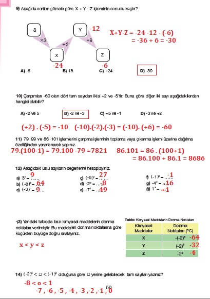 7 Sınıf Matematik Meb Yayınları Sayfa 56 Cevapları