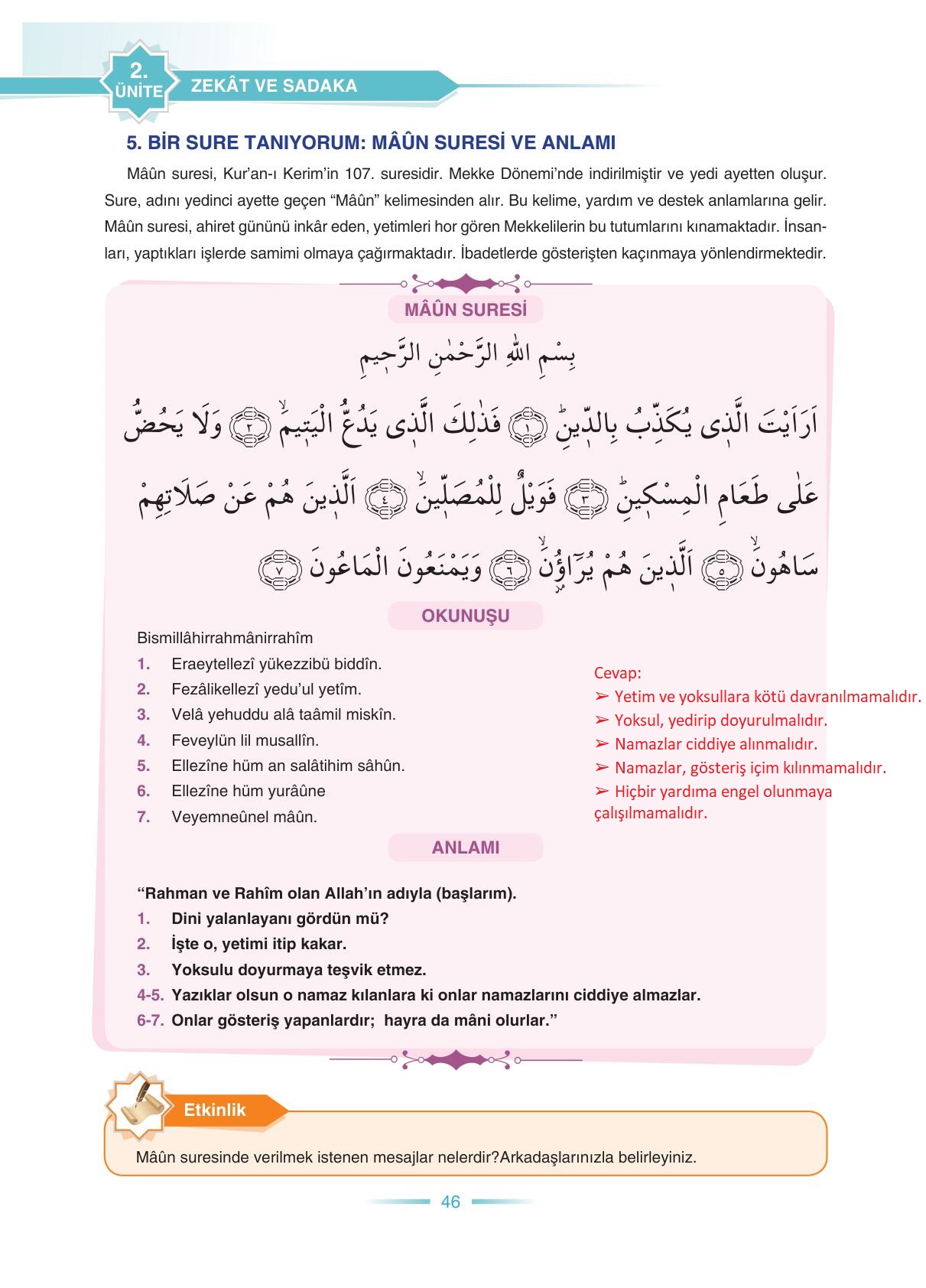 8 Sınıf Din Kültürü ve Ahlak Bilgisi Ders Kitabı Anka Yayınları Sayfa