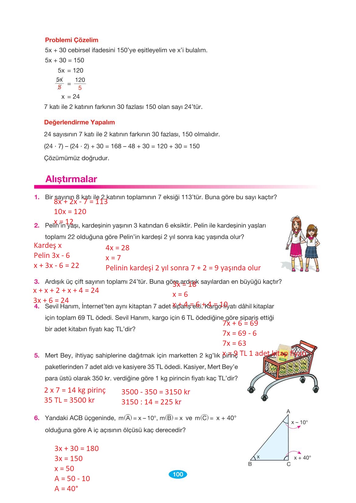 7. Sınıf Matematik Berkay Yayınları Sayfa 100 Cevapları ...