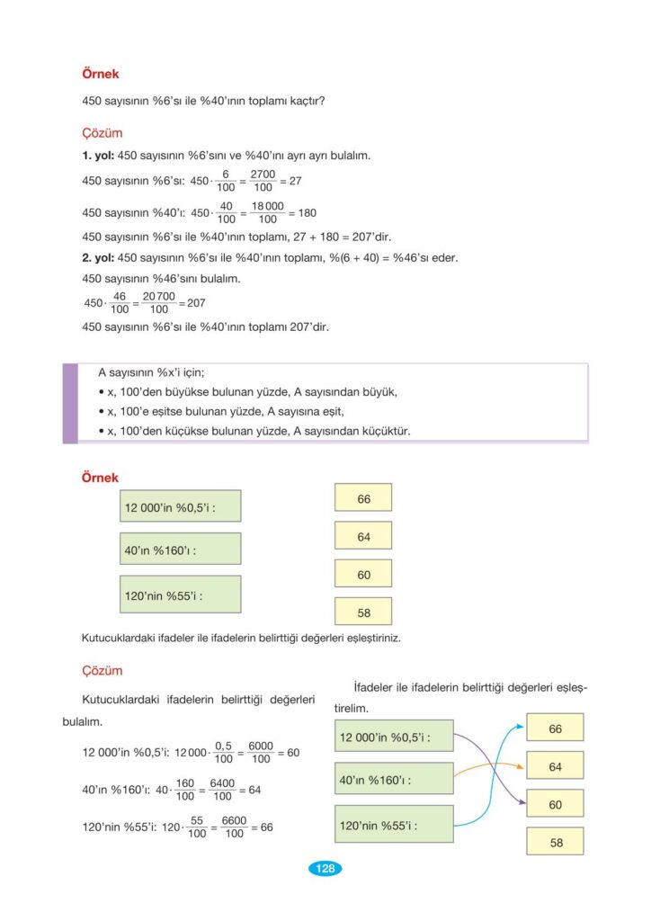 7. sınıf matematik berkay yayınları sayfa 128 cevapları