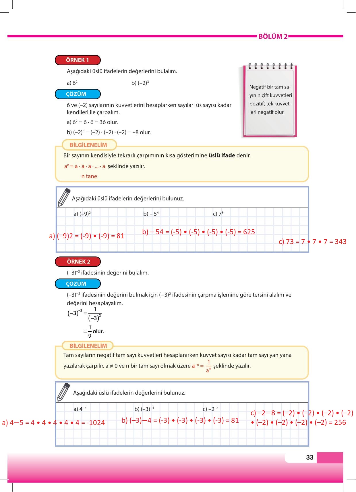 8. Sınıf Matematik Sayfa 33 Cevabı Meb Yayınları - Derskitabicevaplarim.com