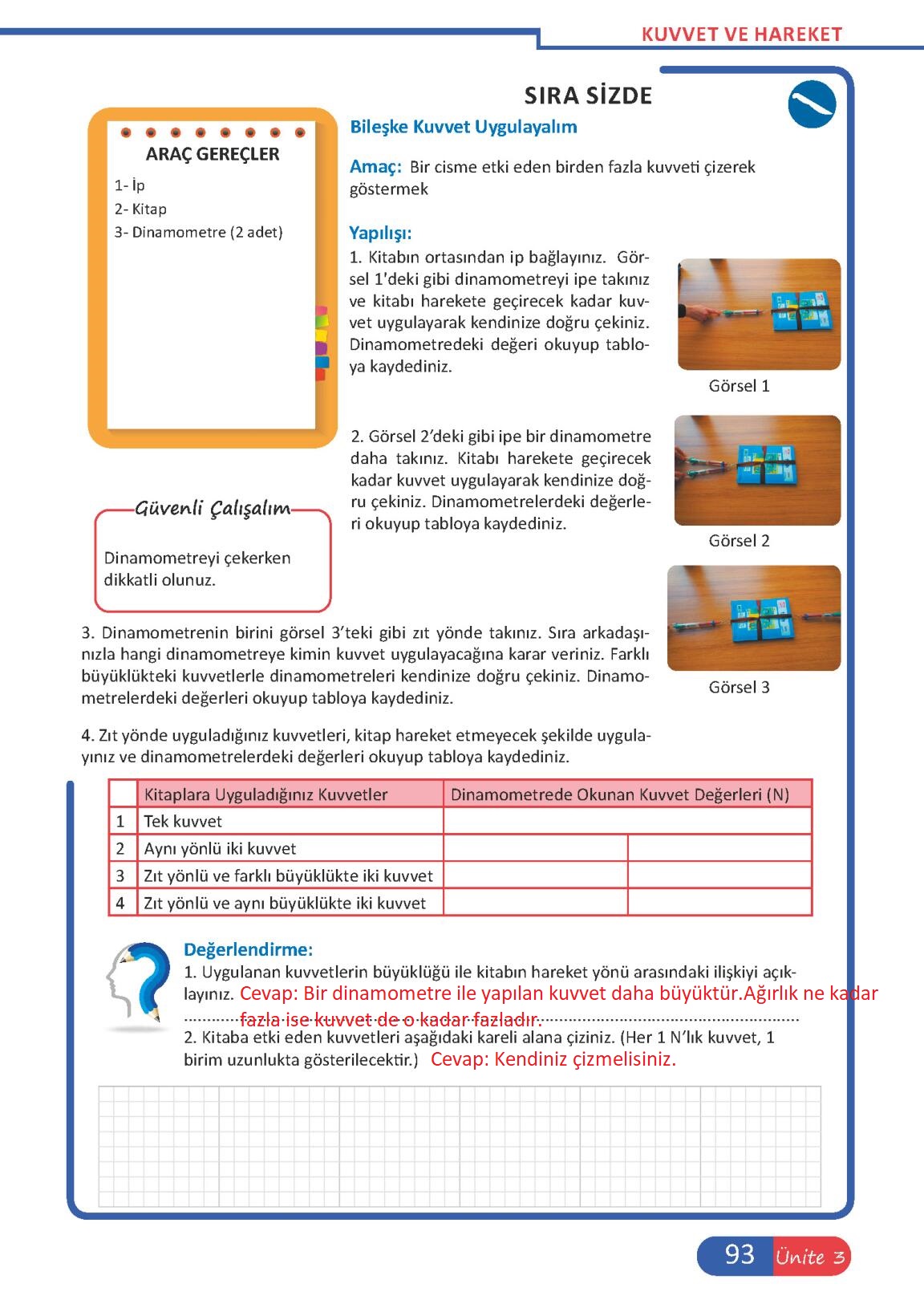 6.Sınıf Fen Bilimleri Meb Yayınları Sayfa 93 Cevapları ...