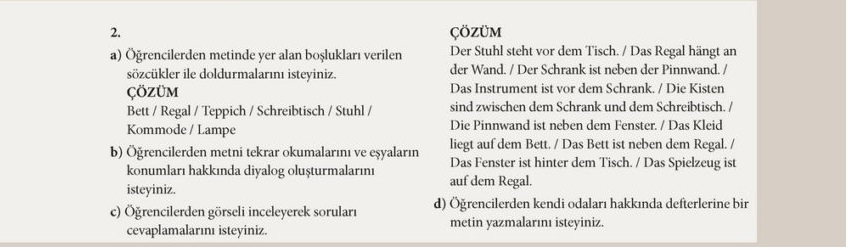 almanca a1.2 ders kitabı sayfa 18 cevabı meb yayınları