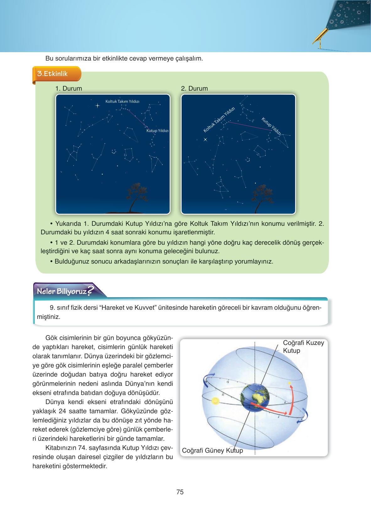 Astronomi Ve Uzay Bilimleri Ata Yayınları Sayfa 75 Cevapları ...