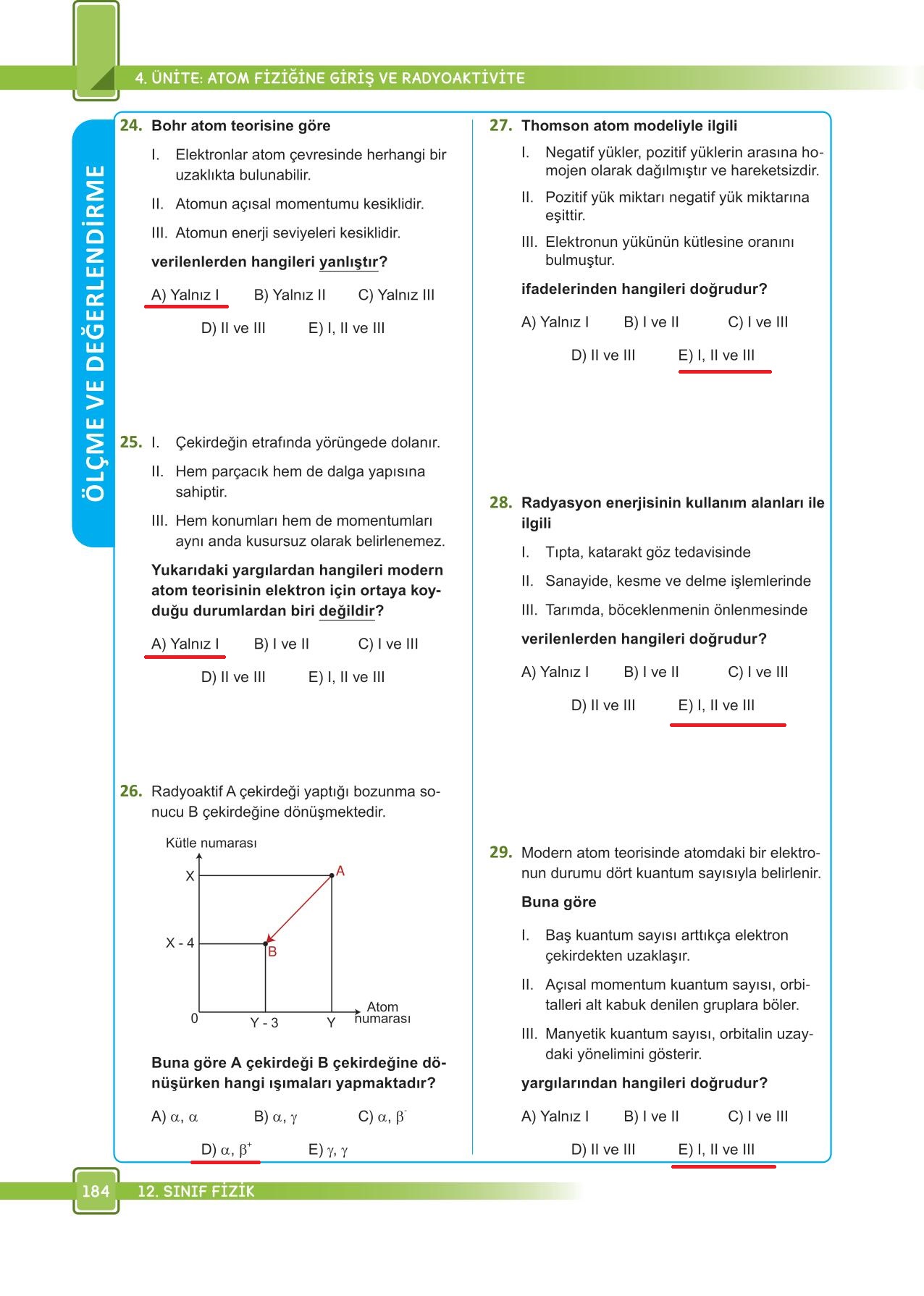 12. Sınıf Fizik Meb Yayınları Sayfa 184 Cevapları ...