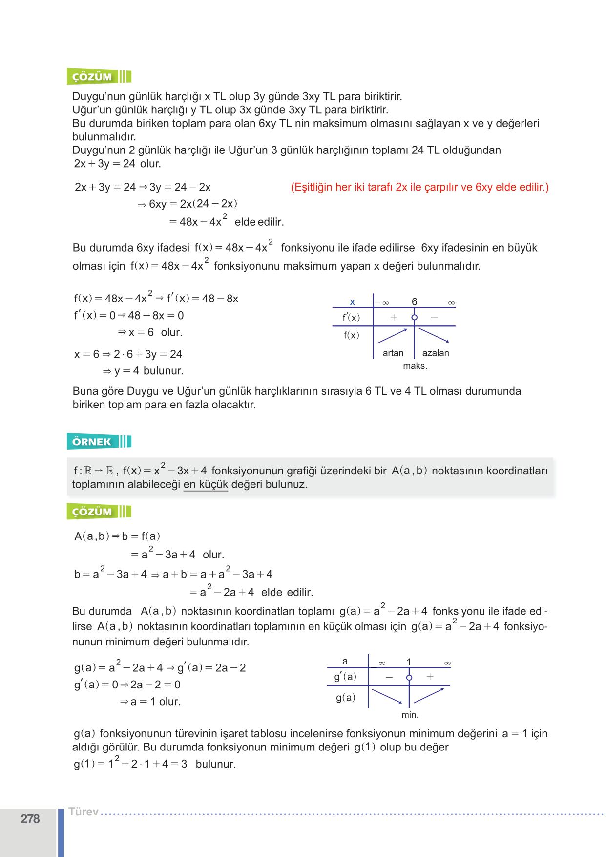 12. Sınıf Matematik Meb Yayınları Sayfa 278 Cevapları ...