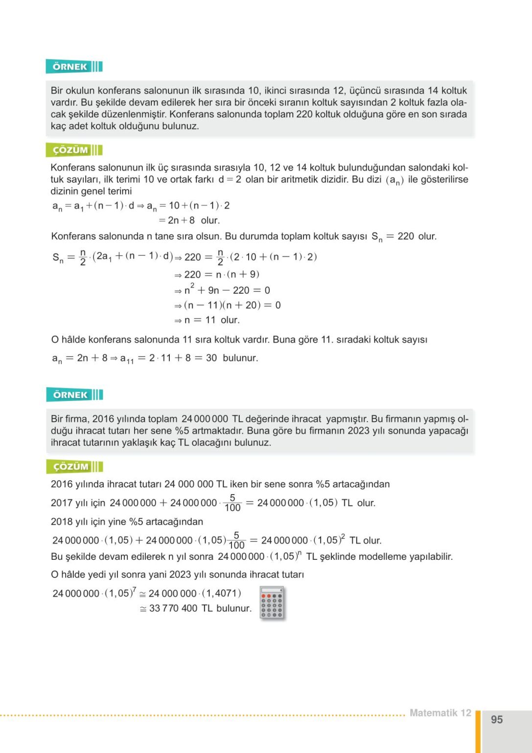 12. Sınıf Matematik Meb Yayınları Sayfa 95 Cevapları ...