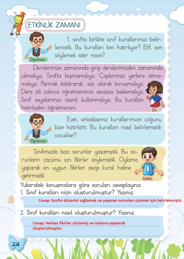 2. Sınıf Hayat Bilgisi Meb Yayınları Sayfa 28 Cevapları ...