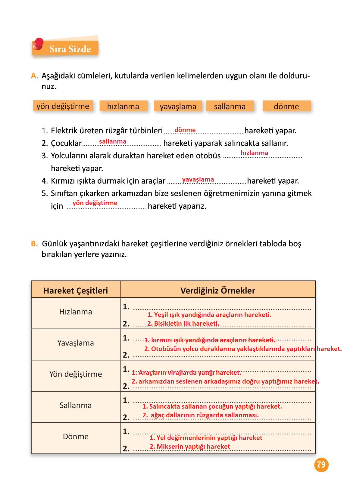 3. Sınıf Fen Bilimleri Meb Yayınları Sayfa 79 Cevapları ...