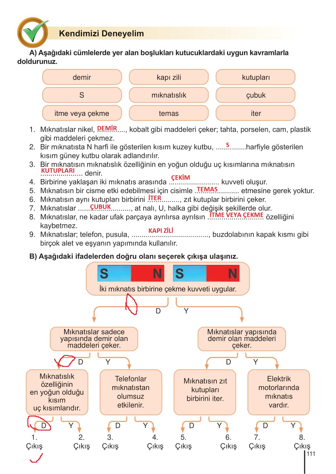 4. Sınıf Fen Bilimleri Meb Yayınları Sayfa 111 Cevapları ...