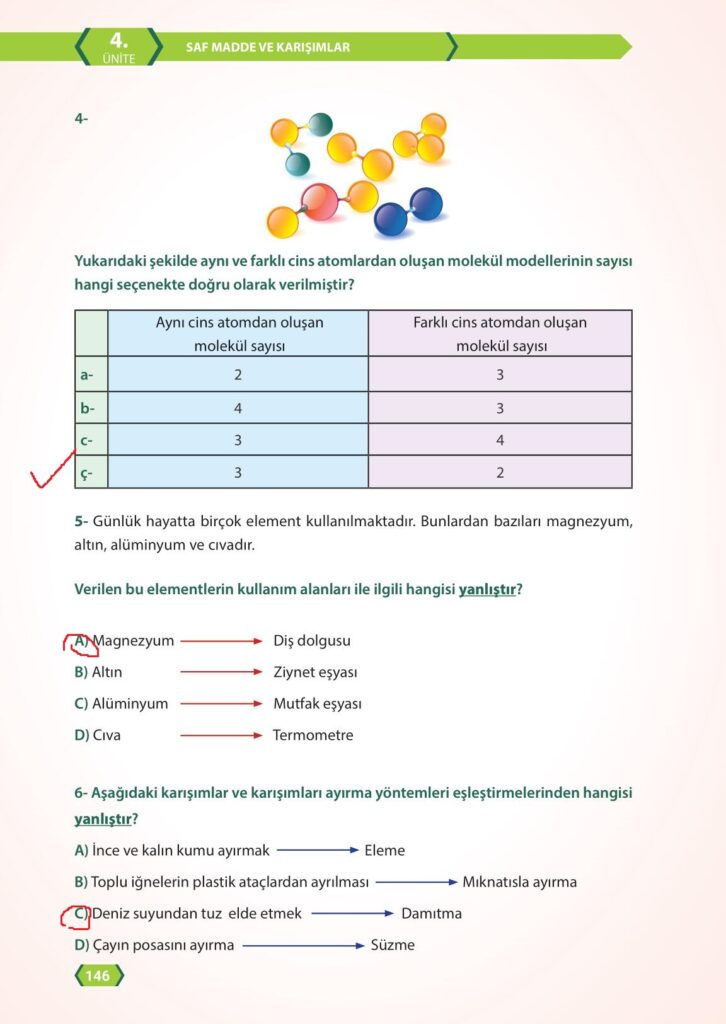 7. Sınıf Fen Bilimleri Meb Yayınları Sayfa 146 Cevapları ...