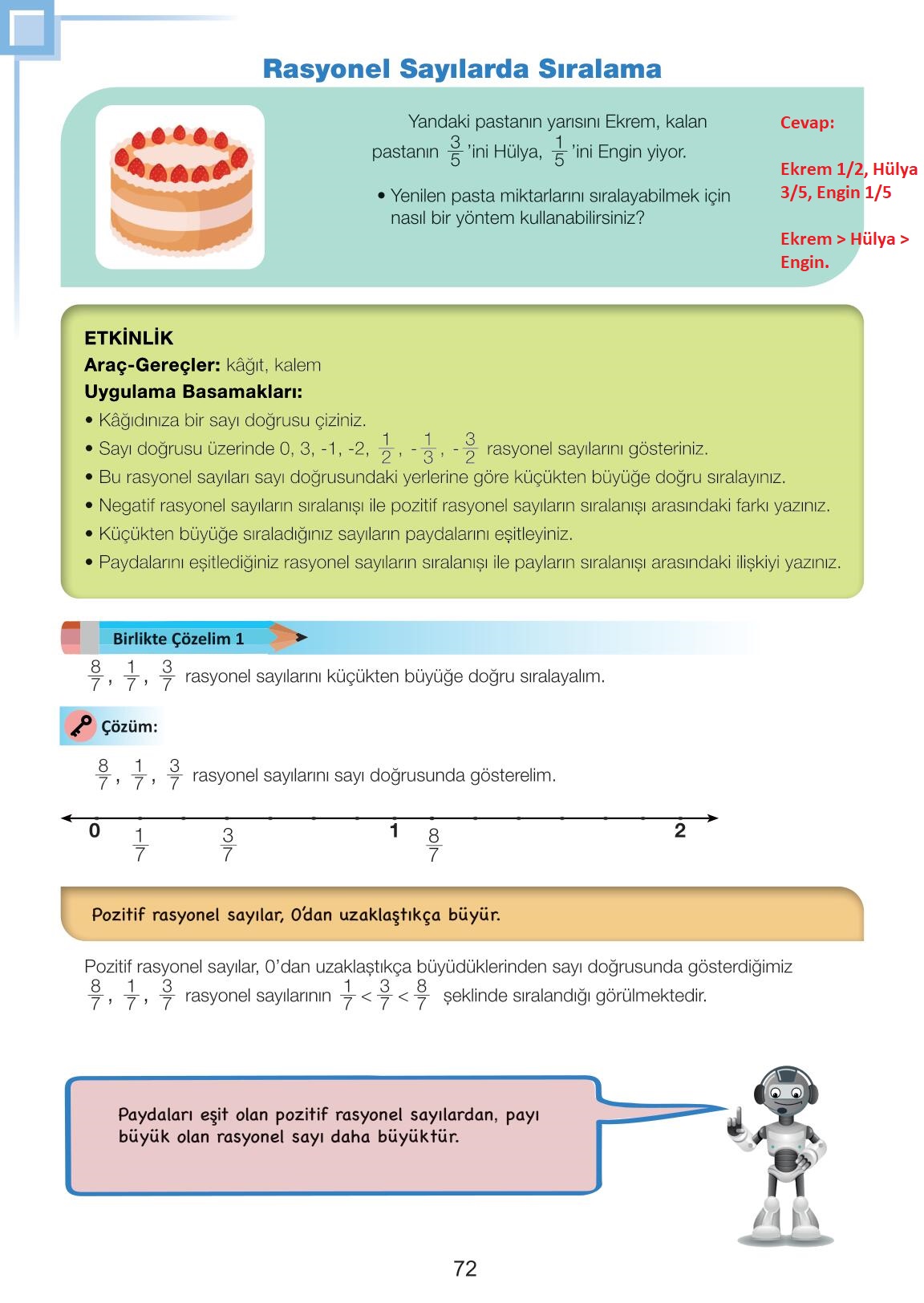 7. Sınıf Matematik Meb Yayınları Sayfa 72 Cevapları ...