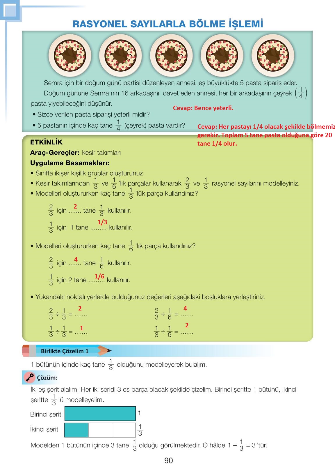 7. Sınıf Matematik Meb Yayınları Sayfa 90 Cevapları ...