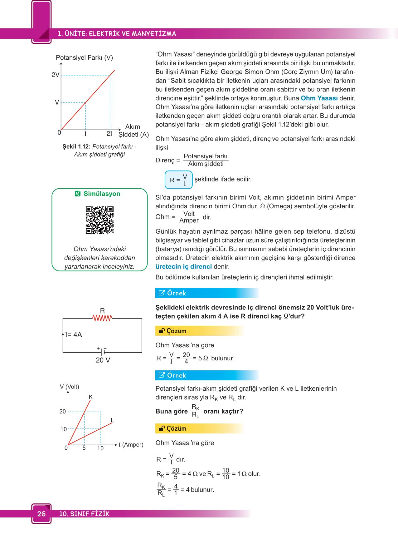 10. Sınıf Fizik Meb Yayınları Sayfa 26 Cevapları - Derskitabicevaplarim.com