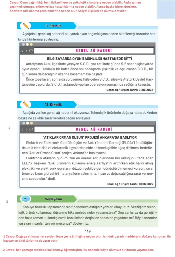 4. Sınıf Sosyal Bilgiler Ders Kitabı Ferman Yayıncılık Sayfa 119 ...