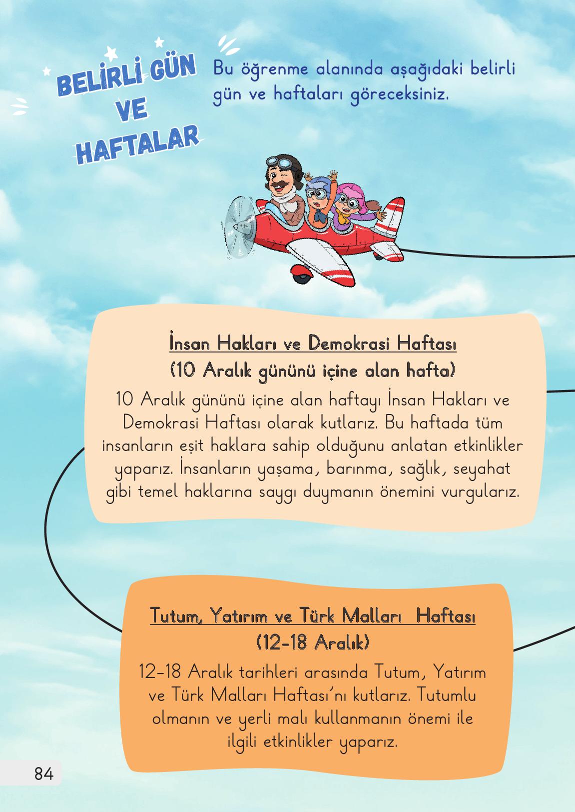 1. Sınıf Meb Yayınları Hayat Bilgisi 1. Kitap Ders Kitabı Sayfa 84 Cevapları