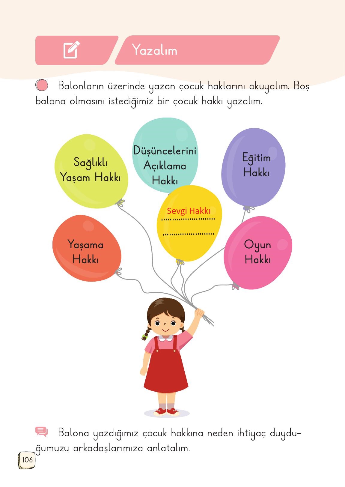 1. Sınıf Meb Yayınları Türkçe 2. Kitap Ders Kitabı Sayfa 106 Cevapları