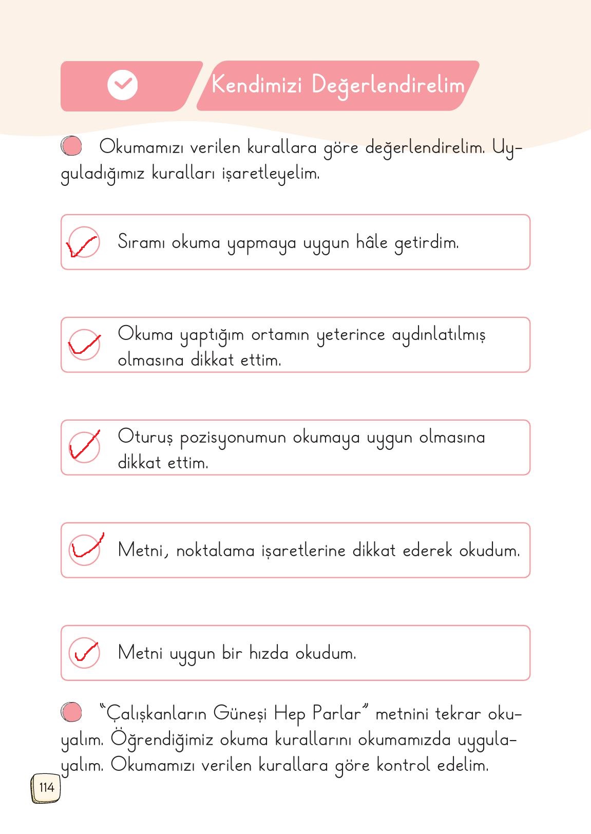 1. Sınıf Meb Yayınları Türkçe 2. Kitap Ders Kitabı Sayfa 114 Cevapları