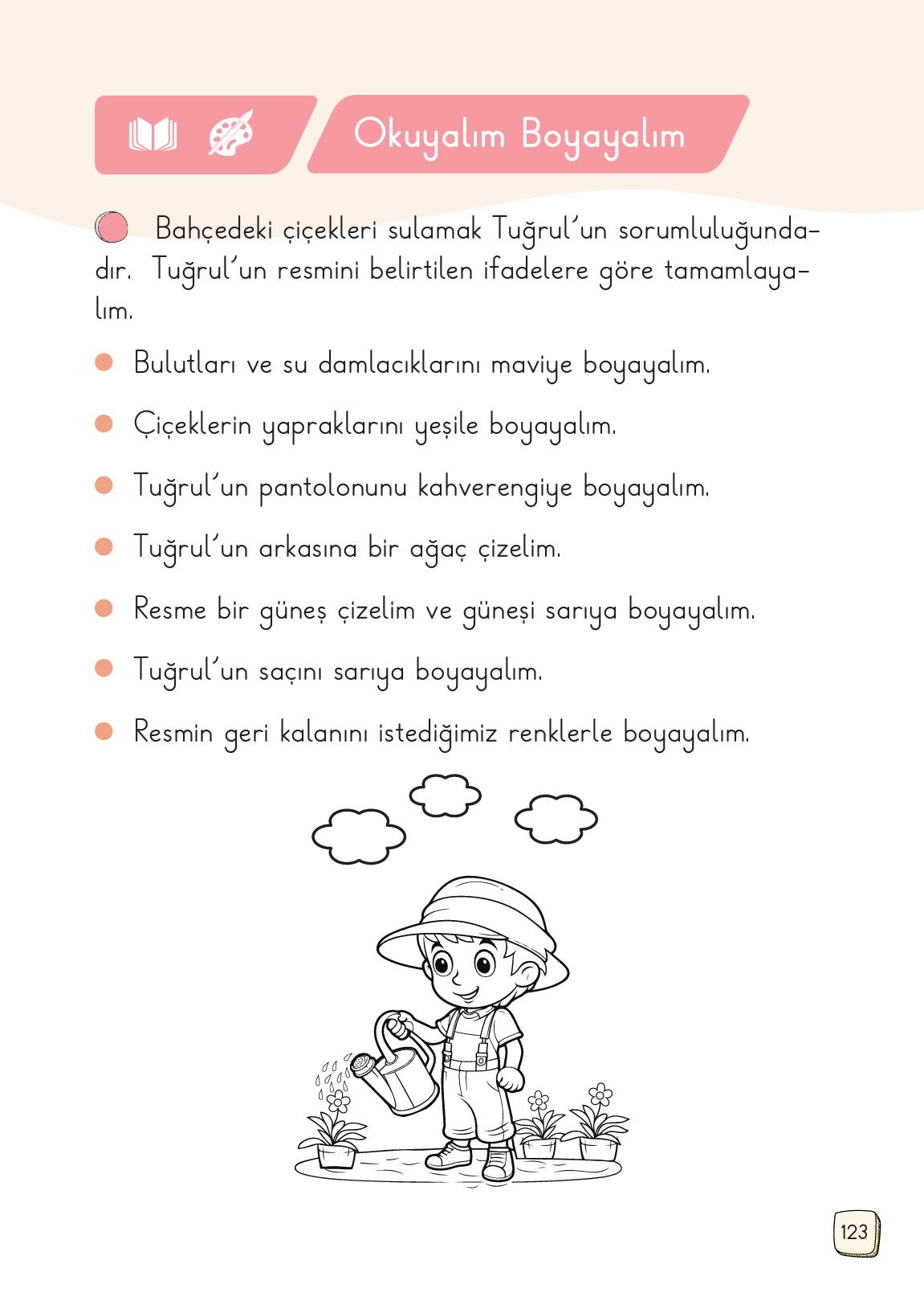 1. Sınıf Meb Yayınları Türkçe 2. Kitap Ders Kitabı Sayfa 123 Cevapları