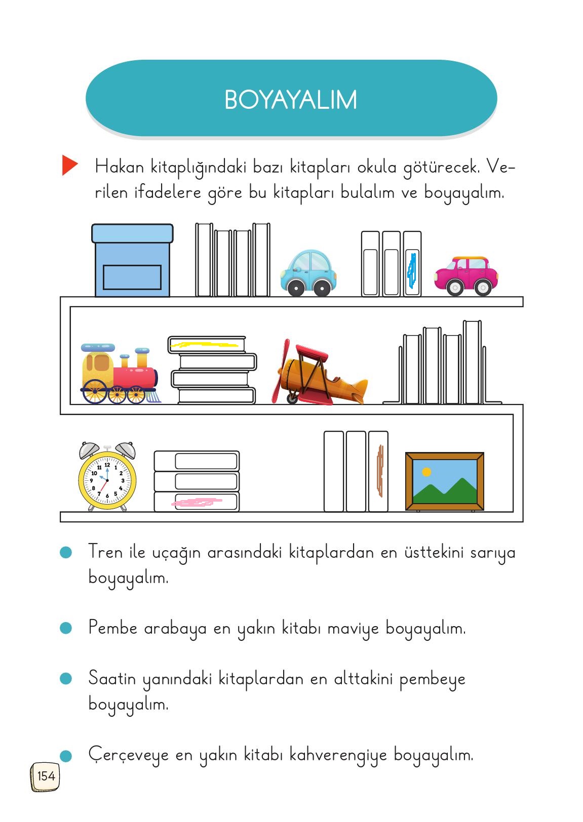 1. Sınıf Meb Yayınları Türkçe 2. Kitap Ders Kitabı Sayfa 154 Cevapları