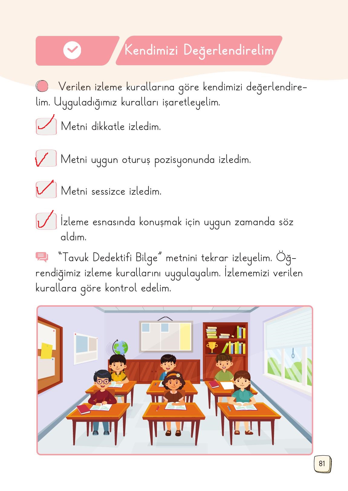 1. Sınıf Meb Yayınları Türkçe 2. Kitap Ders Kitabı Sayfa 81 Cevapları