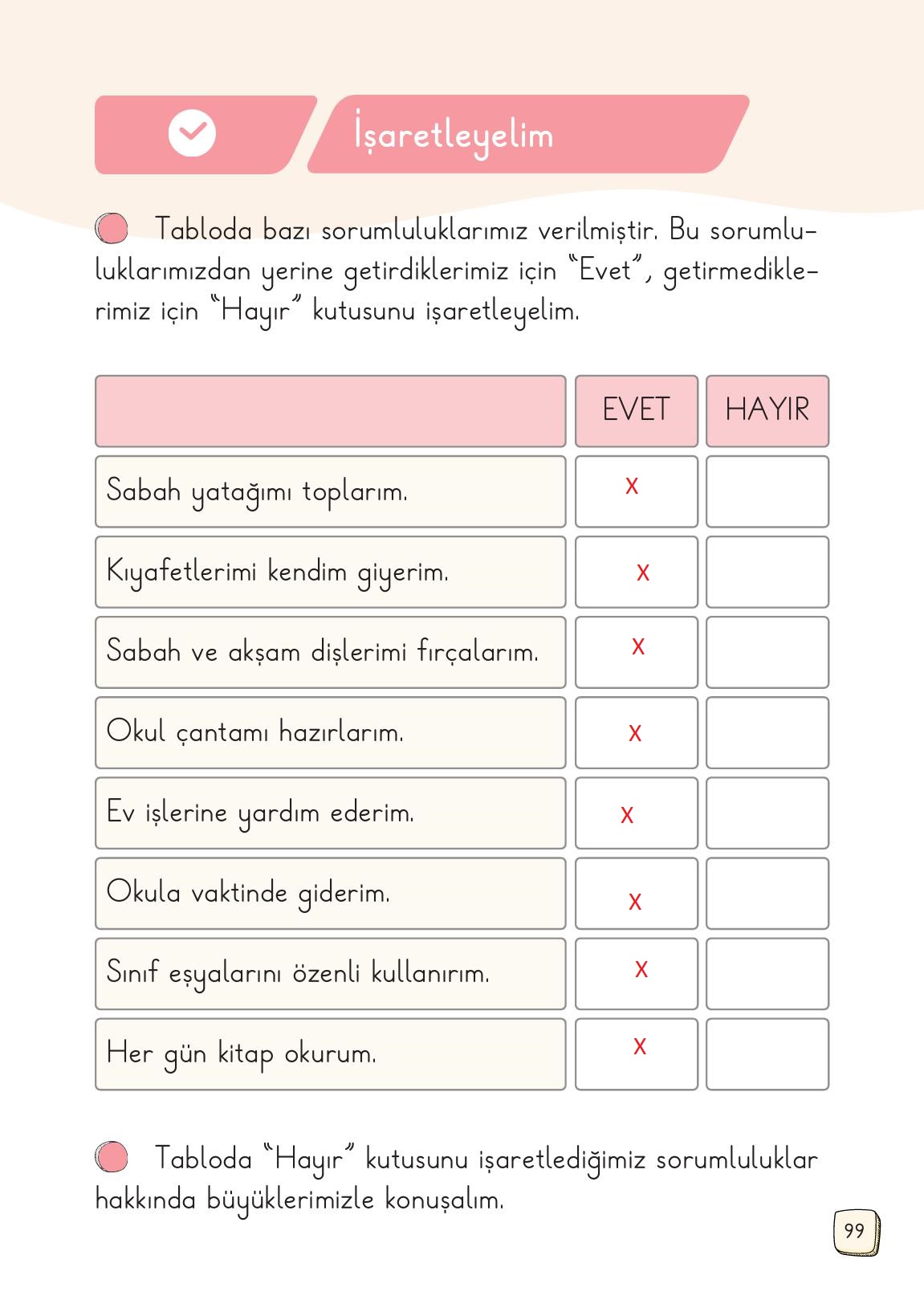 1. Sınıf Meb Yayınları Türkçe 2. Kitap Ders Kitabı Sayfa 99 Cevapları