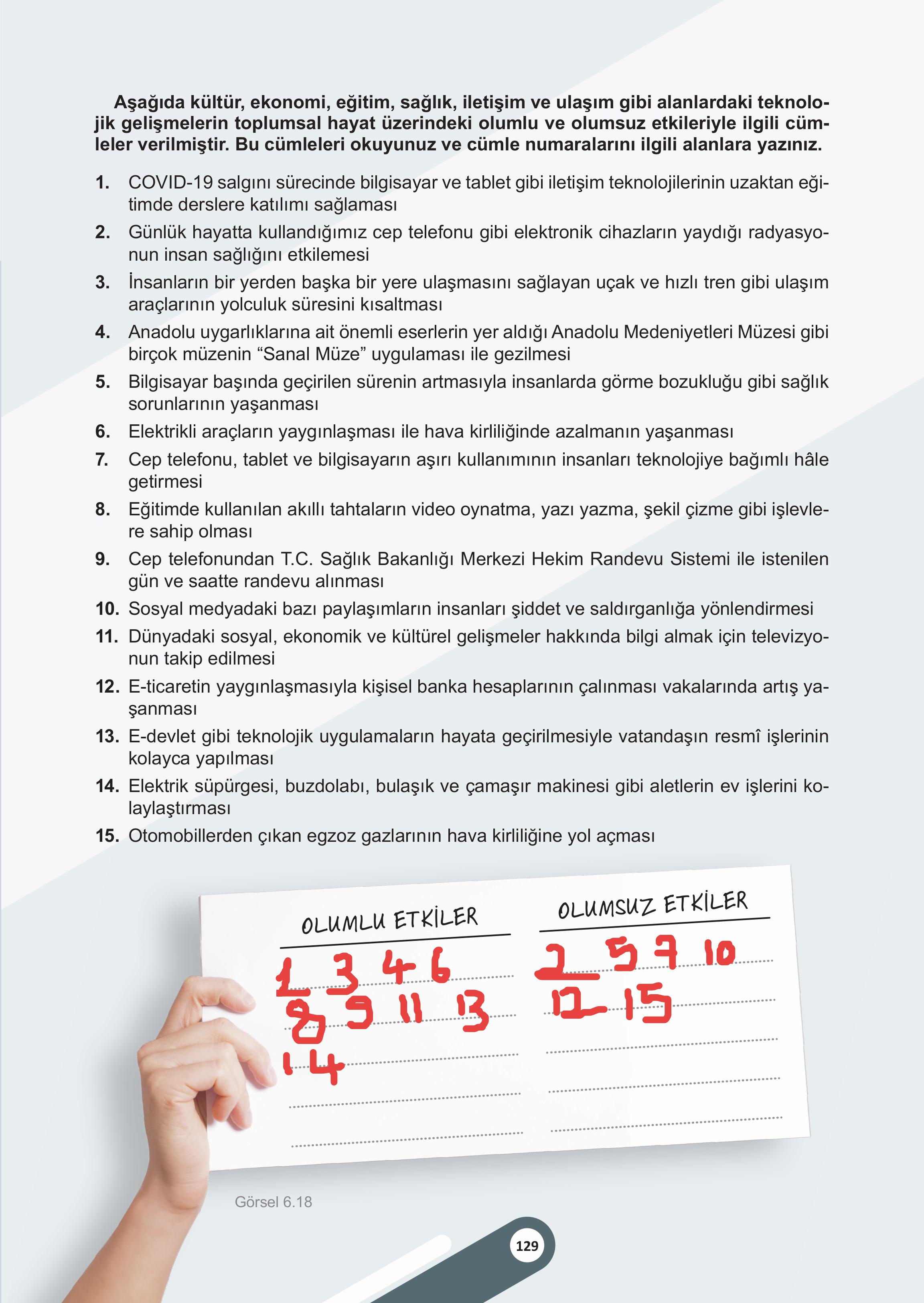 5. Sınıf Meb Yayınları Sosyal Bilgiler 2. Kitap Ders Kitabı Sayfa 129 Cevapları