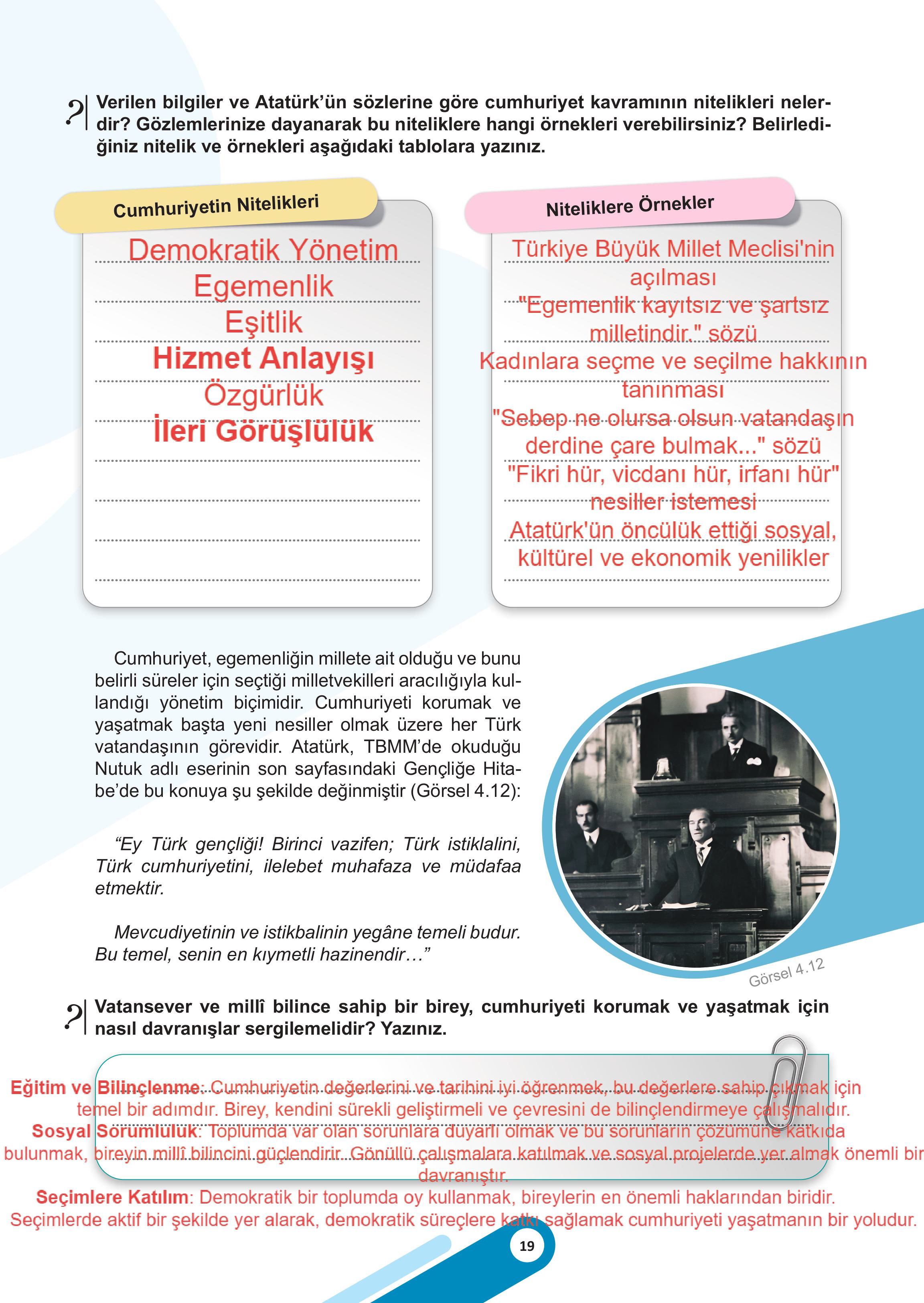 5. Sınıf Meb Yayınları Sosyal Bilgiler 2. Kitap Ders Kitabı Sayfa 19 Cevapları