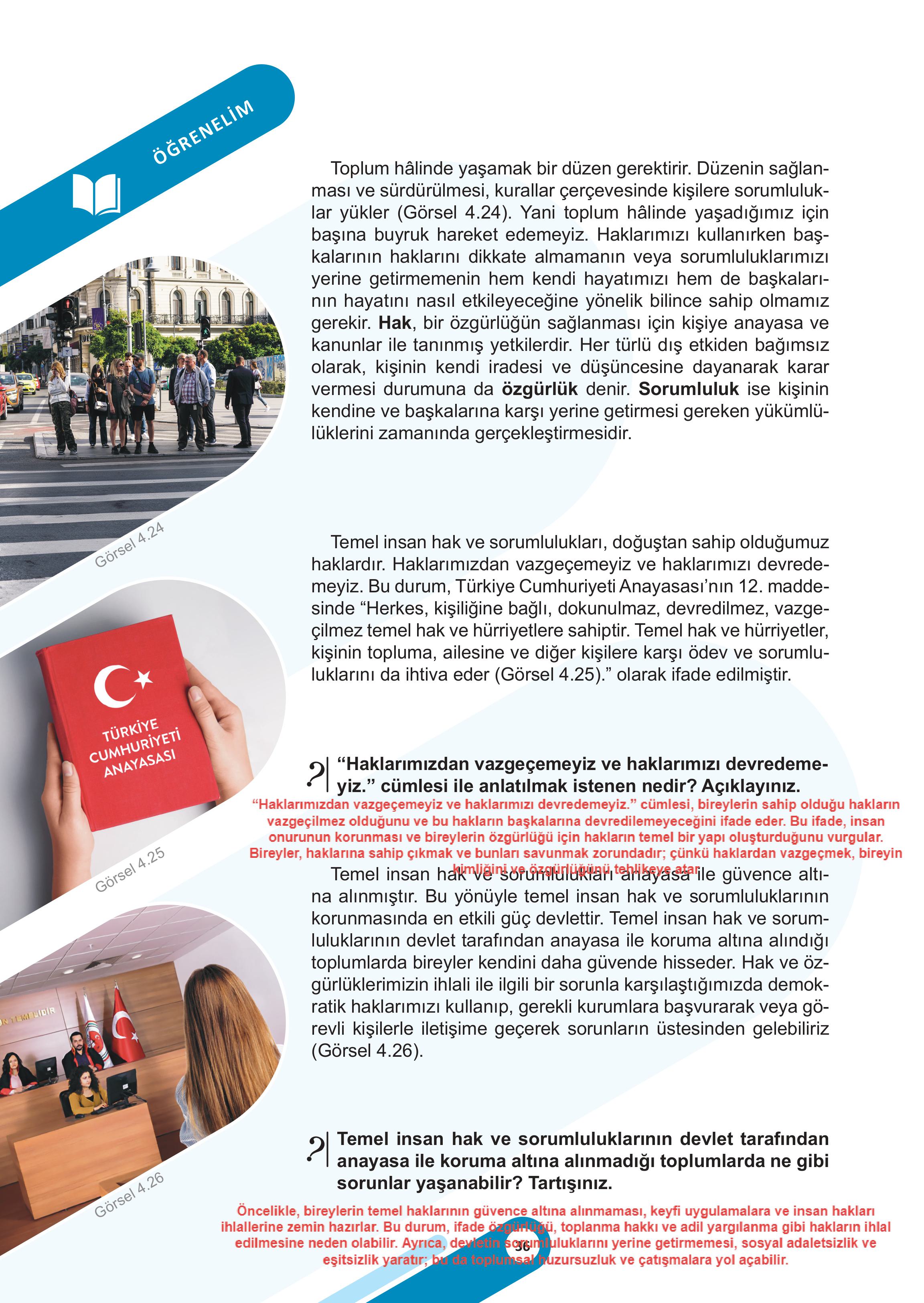 5. Sınıf Meb Yayınları Sosyal Bilgiler 2. Kitap Ders Kitabı Sayfa 36 Cevapları