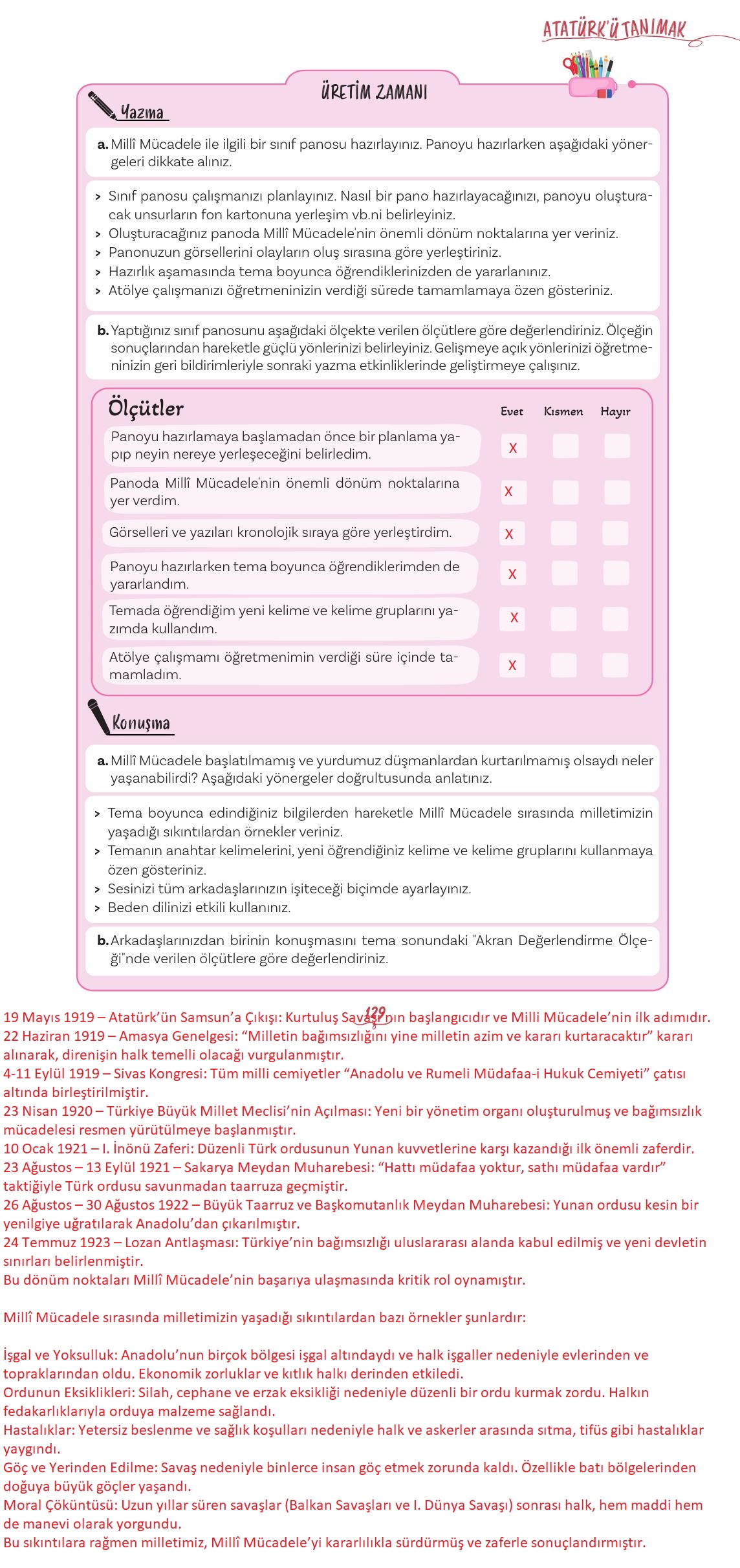 5. Sınıf Meb Yayınları Türkçe Ders Kitabı Sayfa 129 Cevapları