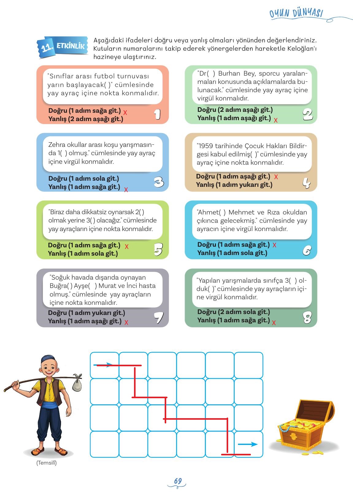5. Sınıf Meb Yayınları Türkçe Ders Kitabı Sayfa 69 Cevapları