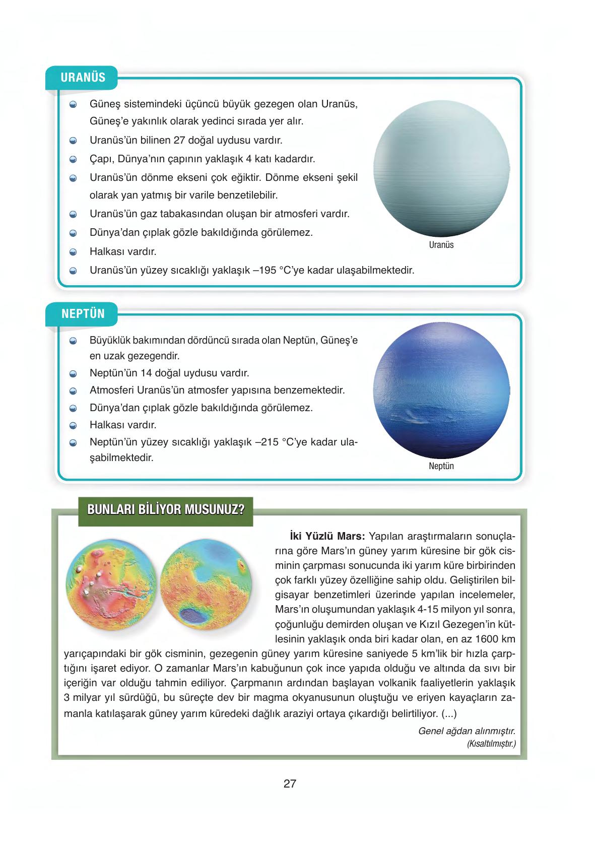 6. Sınıf Gün Yayıncılık Fen Bilimleri Ders Kitabı Sayfa 27 Cevapları