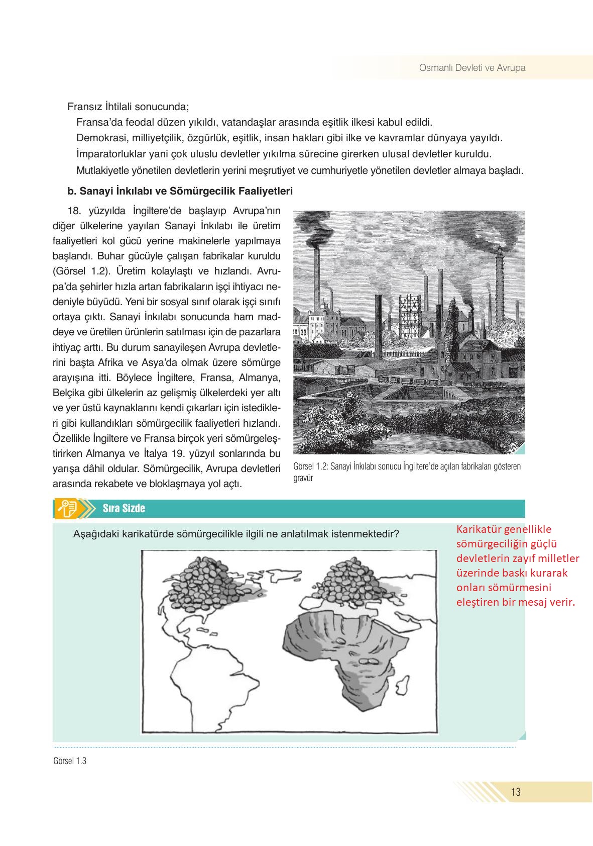 8. Sınıf Semih Ofset SEK Yayınları İnkılap Tarihi Ders Kitabı Sayfa 13 Cevapları