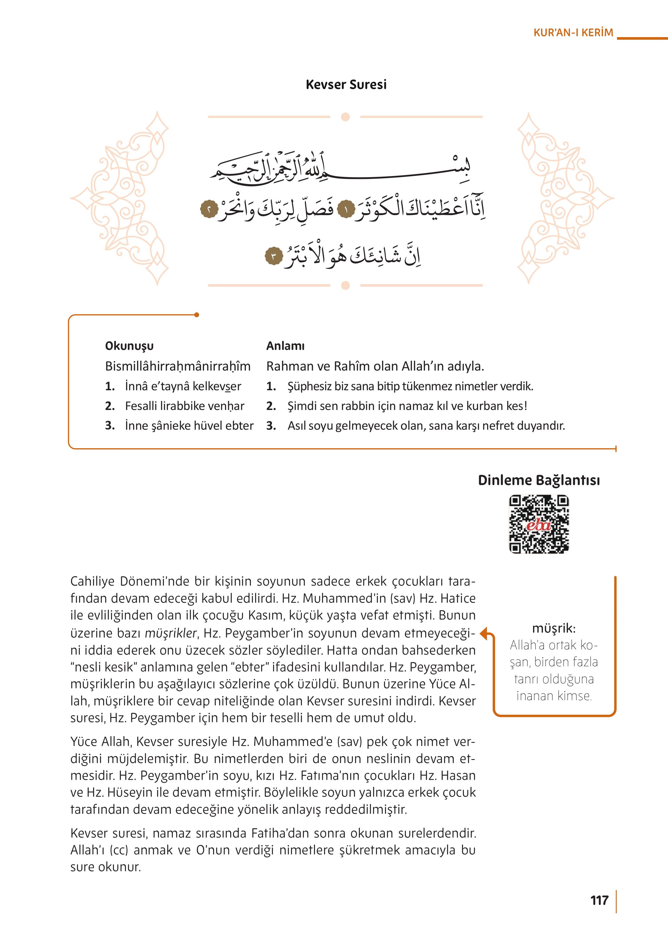 5. Sınıf Meb Yayınları Din Kültürü Ve Ahlak Bilgisi Ders Kitabı Sayfa 117 Cevapları