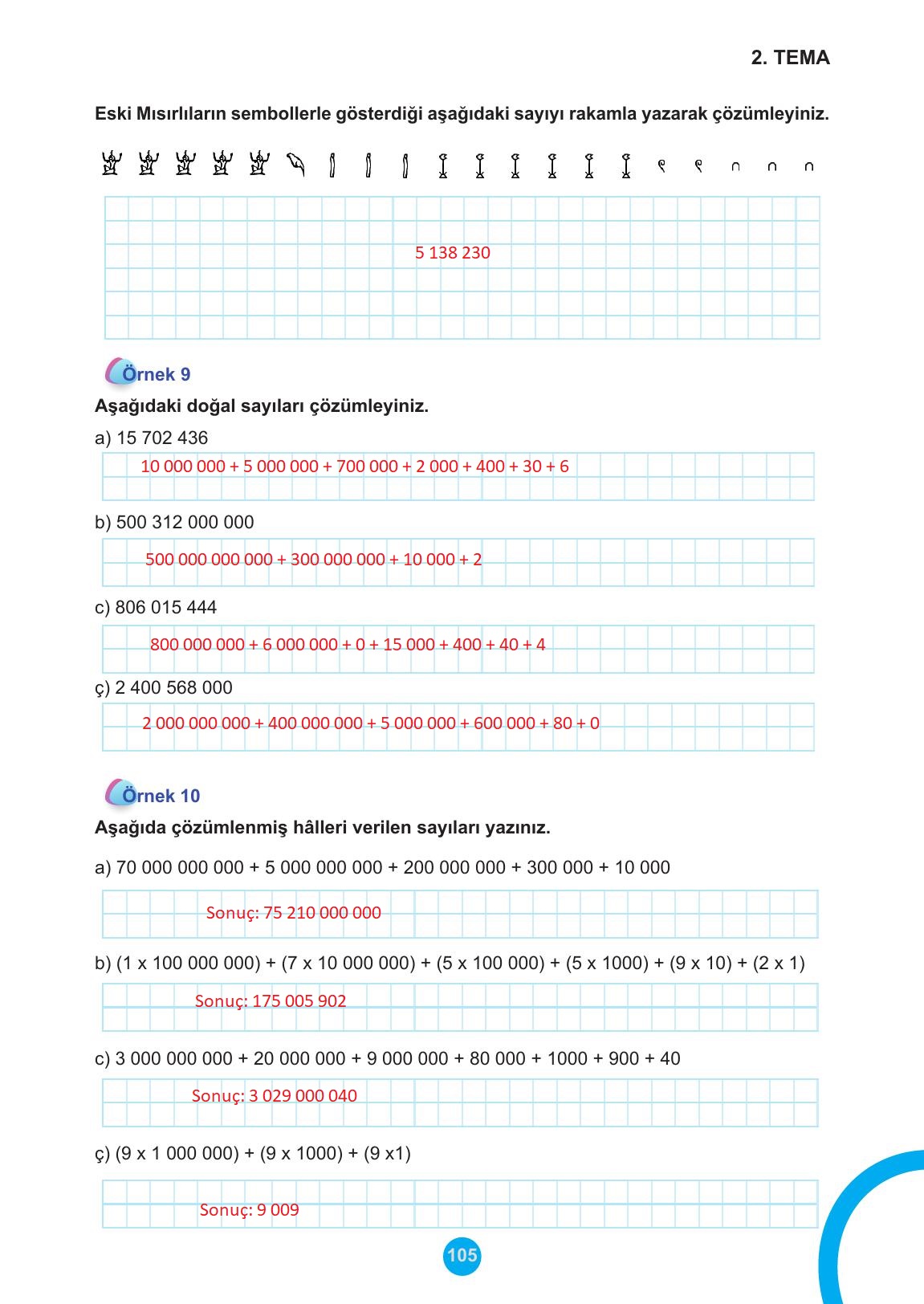 5. Sınıf Meb Yayınları Matematik Ders Kitabı Sayfa 105 Cevapları