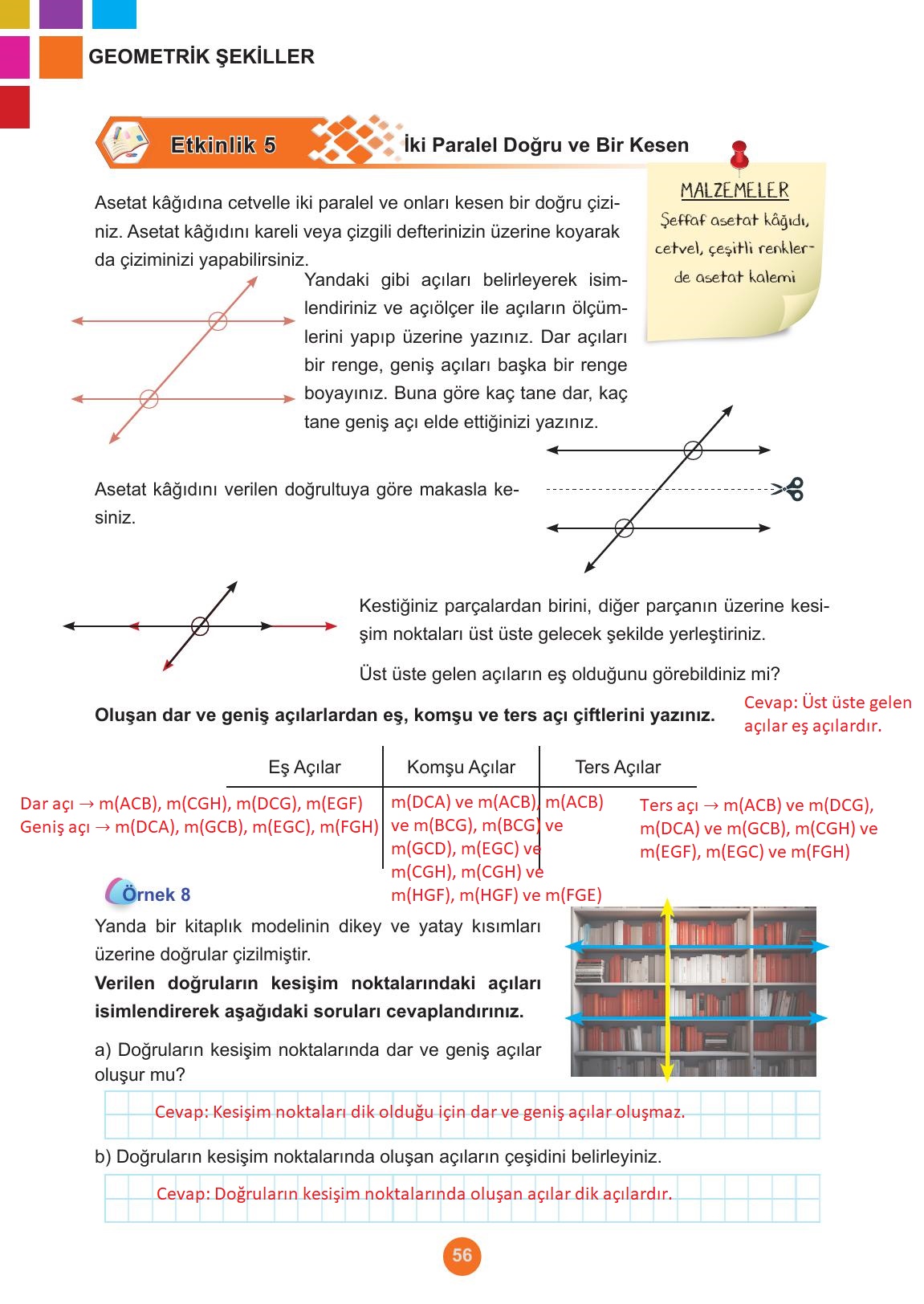 5. Sınıf Meb Yayınları Matematik Ders Kitabı Sayfa 56 Cevapları