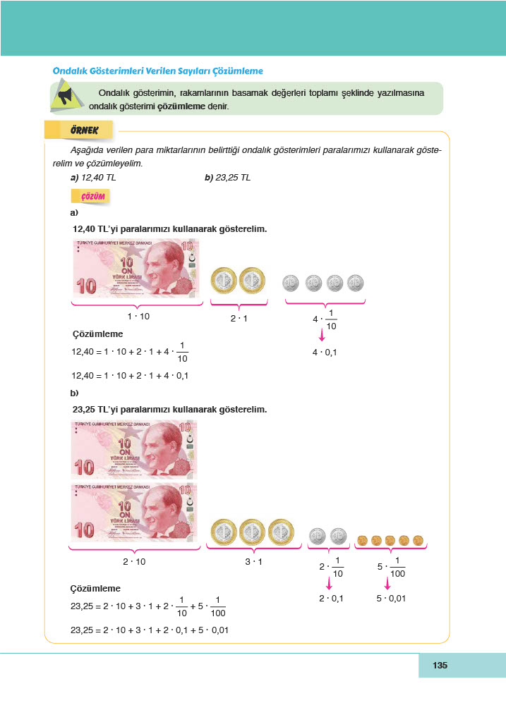 6. Sınıf Doğa Yayınları Matematik Ders Kitabı Sayfa 135 Cevapları