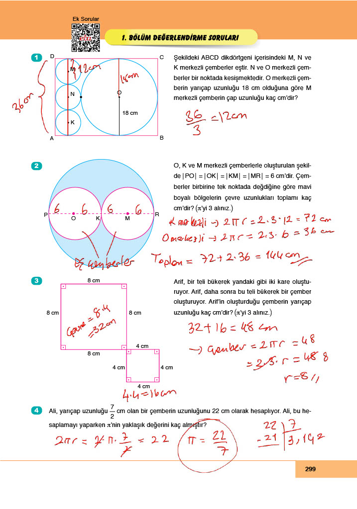 6. Sınıf Doğa Yayınları Matematik Ders Kitabı Sayfa 299 Cevapları