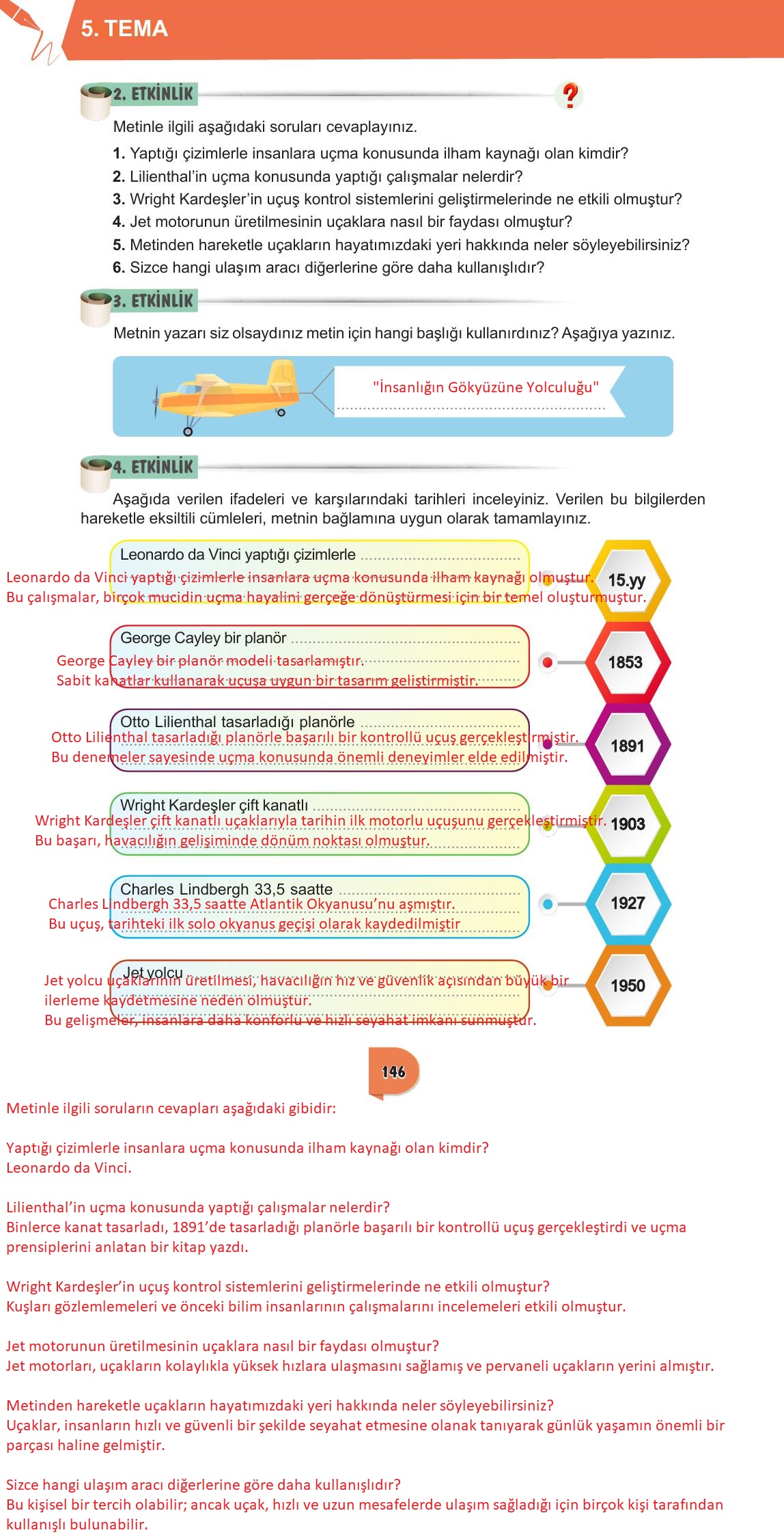 6. Sınıf Meb Yayınları Türkçe Ders Kitabı Sayfa 146 Cevapları