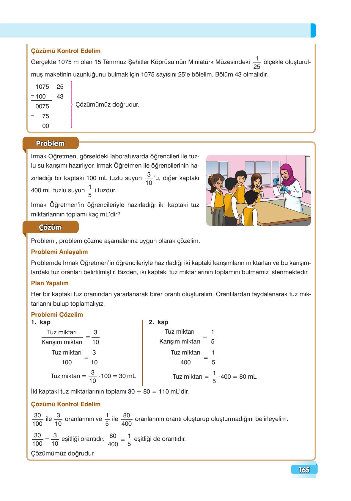 7. Sınıf Edat Yayınları Matematik Ders Kitabı Sayfa 165 Cevapları