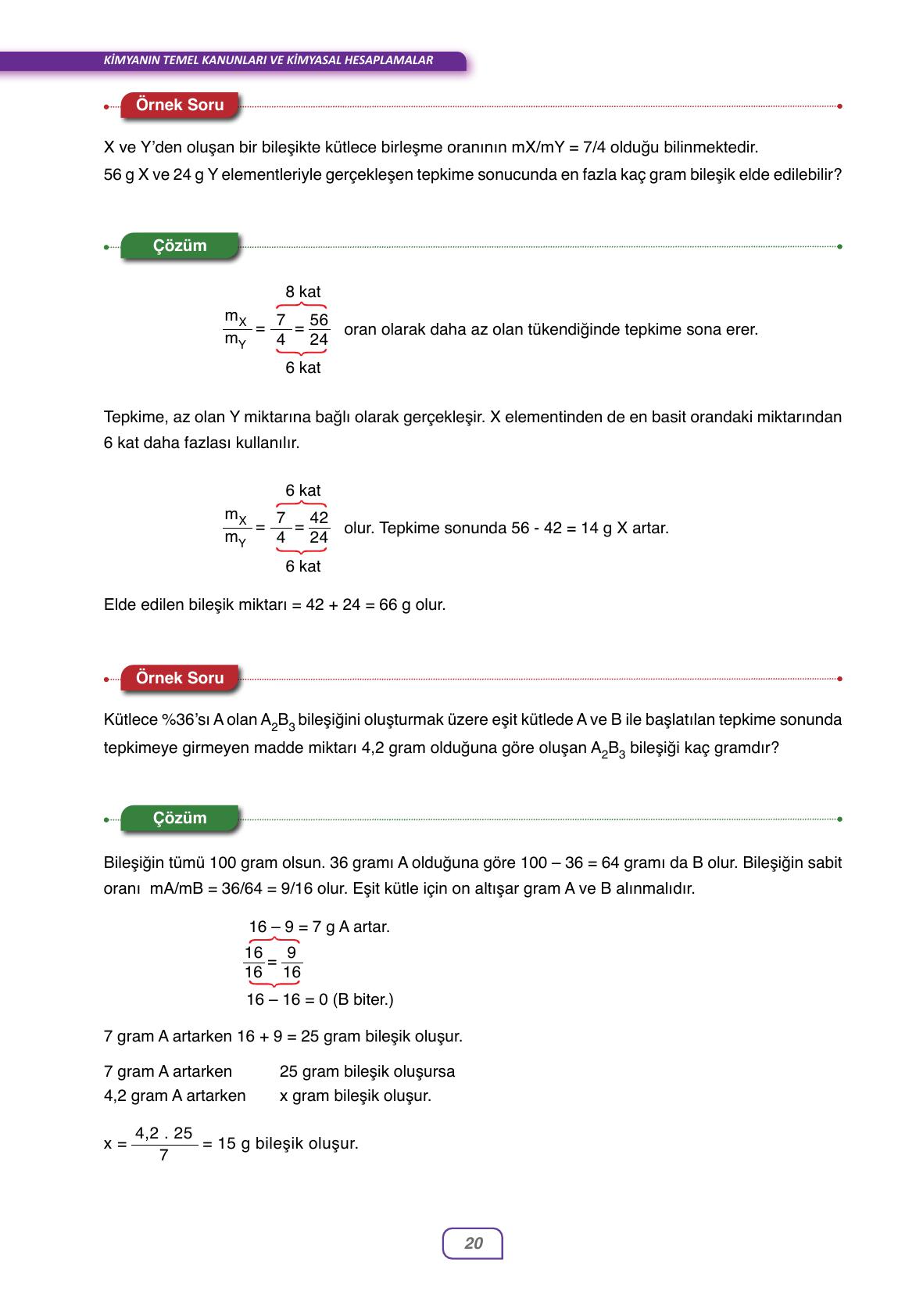 10. Sınıf Ata Yayıncılık Kimya Ders Kitabı Sayfa 20 Cevapları
