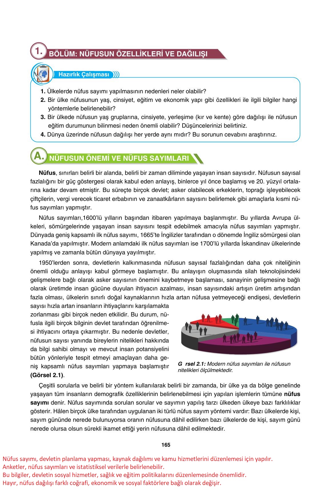 10. Sınıf Tutku Yayınları Coğrafya Ders Kitabı Sayfa 165 Cevapları