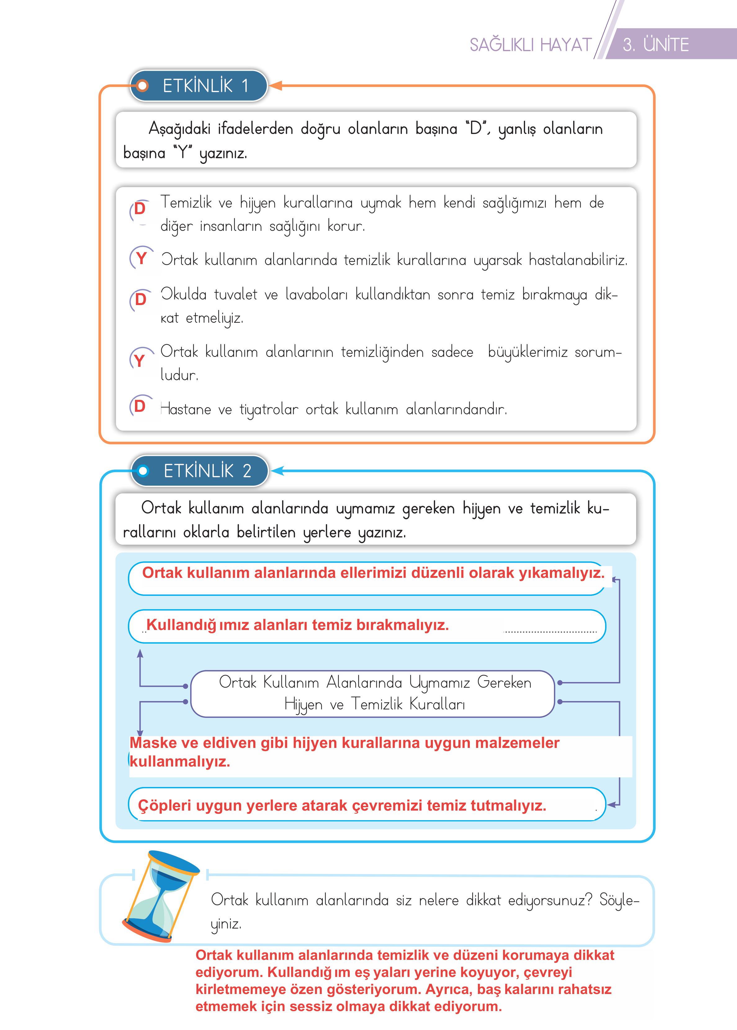 3. Sınıf Meb Yayınları Hayat Bilgisi Ders Kitabı Sayfa 107 Cevapları