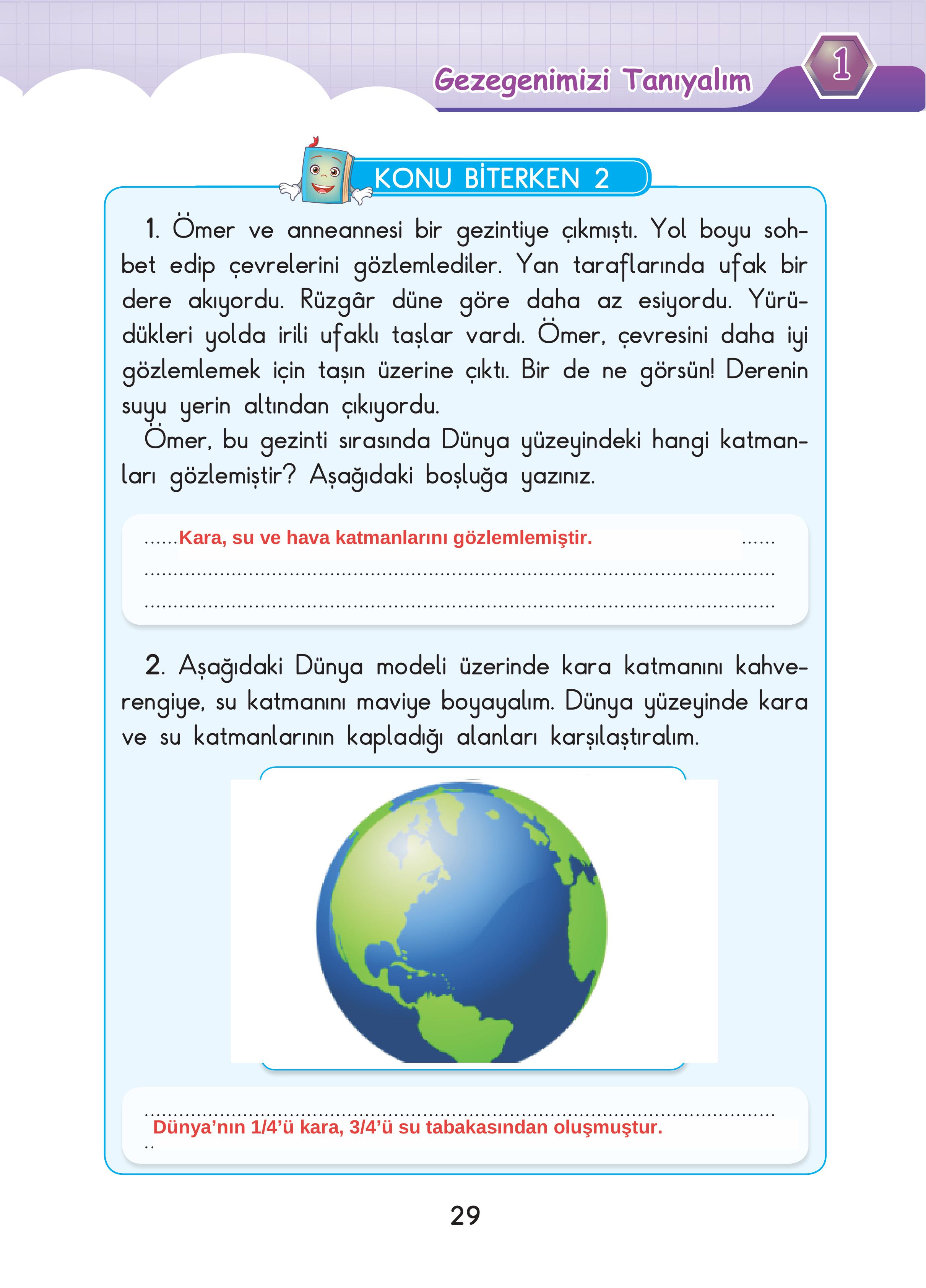 3. Sınıf Sdr Dikey Yayıncılık Fen Bilimleri Ders Kitabı Sayfa 29 Cevapları