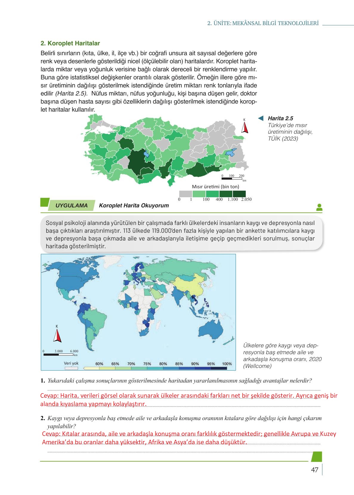 9. Sınıf Meb Yayınları Coğrafya Ders Kitabı Sayfa 47 Cevapları