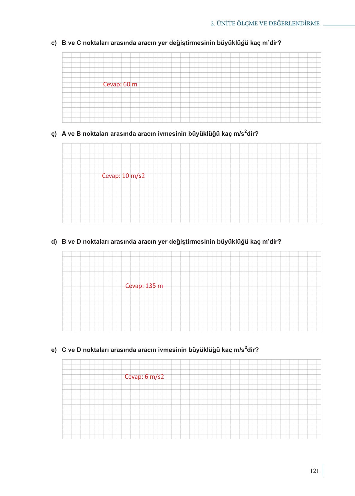 9. Sınıf Meb Yayınları Fizik Ders Kitabı Sayfa 121 Cevapları