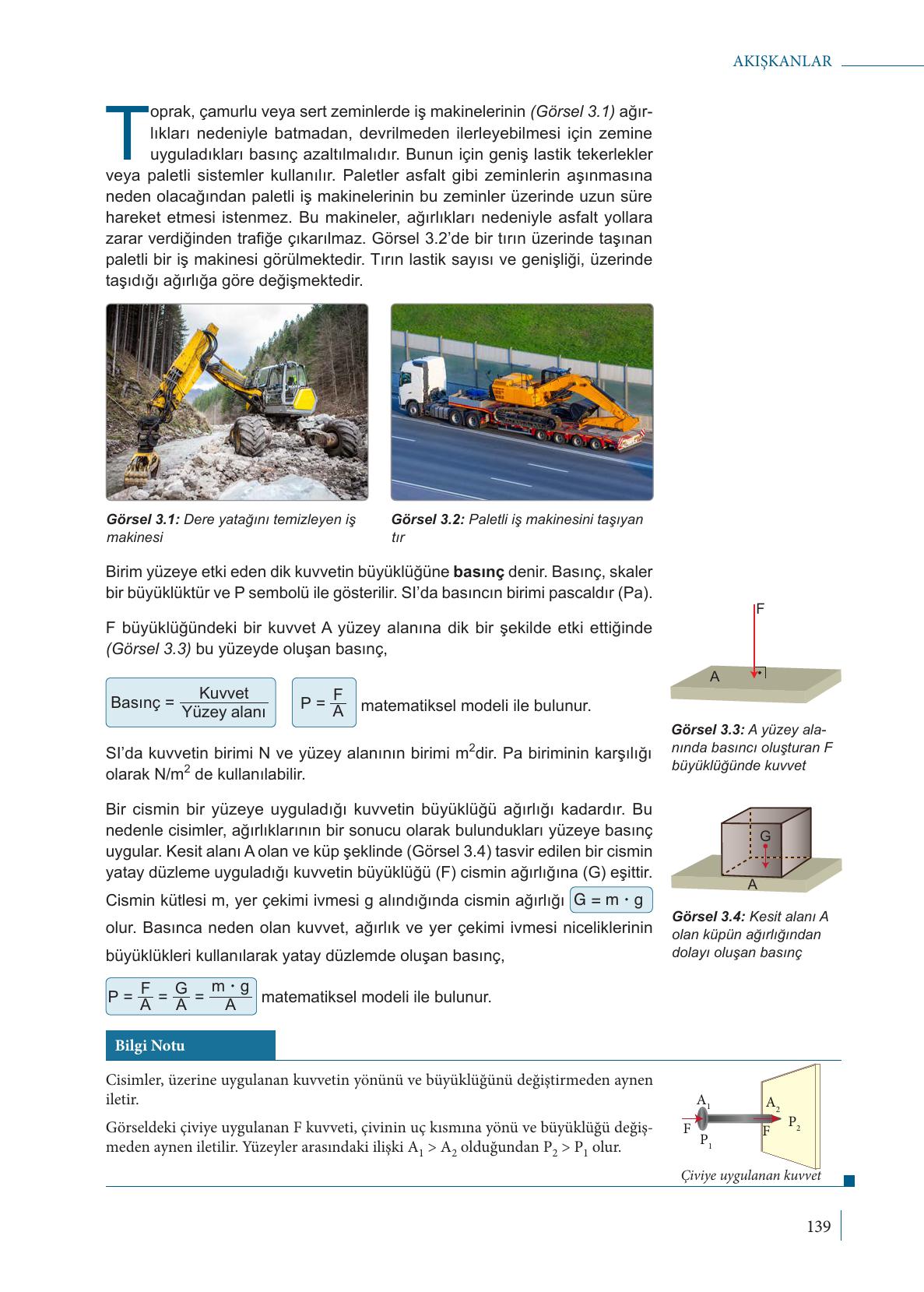 9. Sınıf Meb Yayınları Fizik Ders Kitabı Sayfa 139 Cevapları